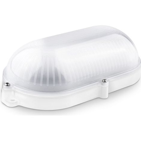 Lampada da parete ovale a LED ip65 matel 9w bianco neutro