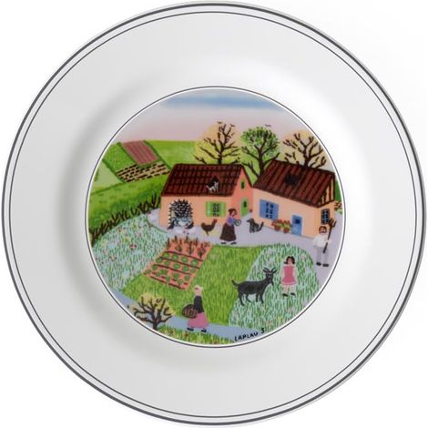 Assiette à Pain Porcelaine Vert 18 x 18 x 9 cm 1 Assiette (1/4)