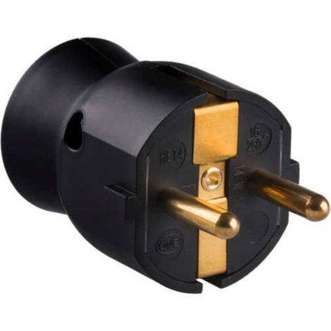LEGRAND 050177  Clavija 2P + TT 16A sin recta negro (1/3)