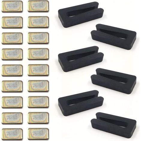 Kits d'équilibrage de Ventilateur de Plafond, 6 Pièces Clips d'équilibrage et 18 Pièces Poids 3G en Métal Autocollant (1/5)