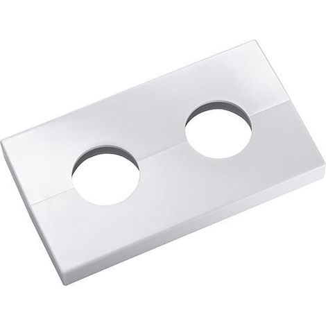 Rosace double type Kopenhagen blanc signalisation - similaire RAL 9016 - 19mm BG