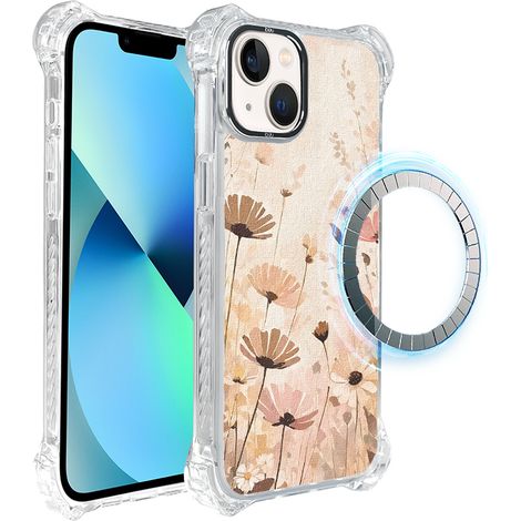 Coque ibizu DropGuard Ultra pour iPhone 13 avec MagSafe, motif bohème et prairie fleurie (1/5)