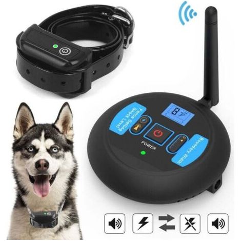 Wiederaufladbares Hundeerziehungshalsband. 200 m Reichweite. mit Vibrations-. Ton- und Elektroschockmodus. geeignet für kleine und mittelgroße Hunde. Schwarz (1/4)