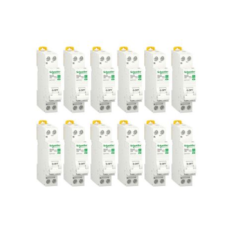 Schneider - Resi9 XP - LOT de 12 Disjoncteurs 20A - VIS/VIS - Ru00e9f. : R9PFC620x12 (1/3)