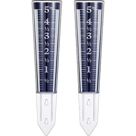 Set mit 2 Regenmessern inklusive Stange, Regenmesser für den Außenbereich, Gartenregenmesser, Werkzeug zum Austauschen des Schlauchs – Blau (1/4)