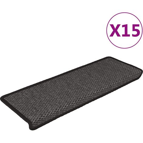 Maison Exclusive - Tappeti Autoadesivi Scale Aspetto Sisal 15pz 65x21x4 Antracite (1/5)