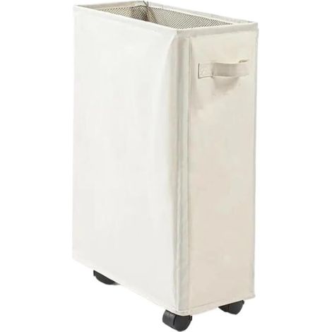 Cesto de ropa plegable de 44 litros con ruedas – Tejido Oxford 600D de alta densidad – Dimensiones: 38 x 20 x 55 cm – Impermeable para espacios reducidos -Crezuo