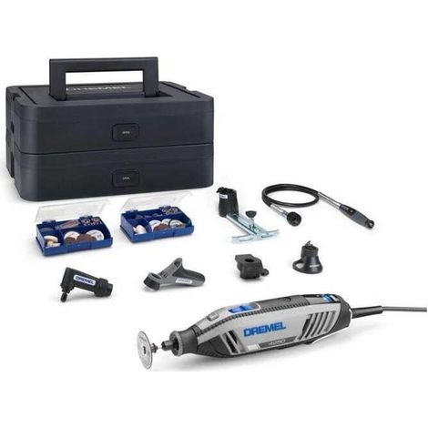 "Dremel 4250 Multiutensile 175W, Velocità 5.000-35.000RPM, Kit multiutensile con 6 accessori, 1 valigetta Platinum BOX, 128 accessori