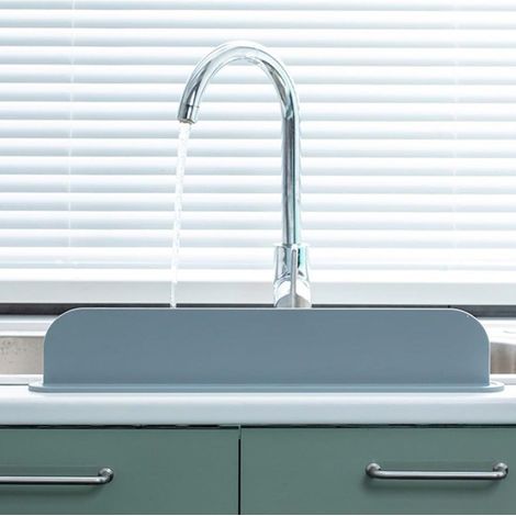 Barrière d'eau en silicone pour cuisine, plaque de protection anti-éclaboussures pour évier et plan de travail, pare-éclaboussures domestique pour (1/5)