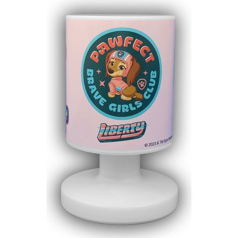 LED Akku Tischleuchte mit 3 Paw Patrol Rosa Motiven per USB aufladbar, Höhe 20cm (1/5)