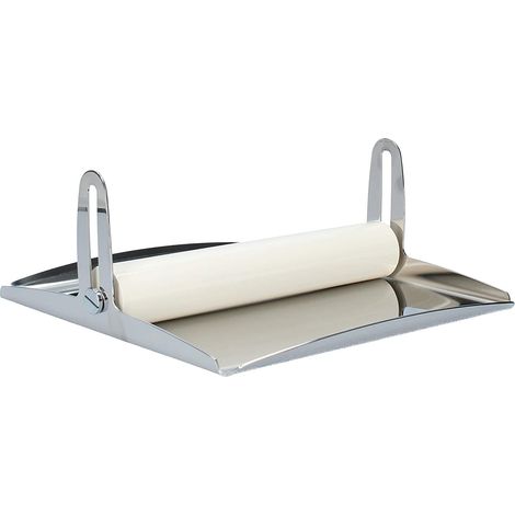 Giannini Glossy portatovaglio bianco acciaio specchio