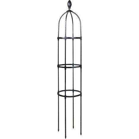 Tuteur de Jardin 145 cm Colonne rosiers Support pour Plantes grimpantes Ø 31.7 cm Obélisque de Jardin- (1/5)