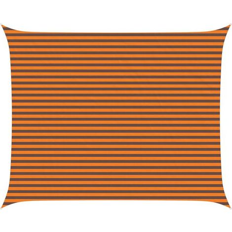 Voile d'ombrage orange-brun, 5 x 4 mètres, 100% polyester Oxford. (1/5)