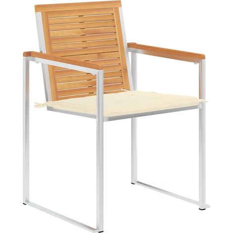 Maison Exclusive - 8 Stk. Gartenstühle mit Kissen Massivholz Teak