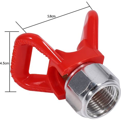 Airless-Farbspritzpistolen-Düsenschutz, Düsensitz-Ersatzteil, Universalwerkzeug, Rot, Neu (1/5)