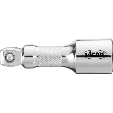 VIGOR Schwenkbare Verlängerung, 1/2 (12,5 mm) Vierkant hohl, 1/2 (12,5 mm) Vierkant massiv, 75 mm (1/3)
