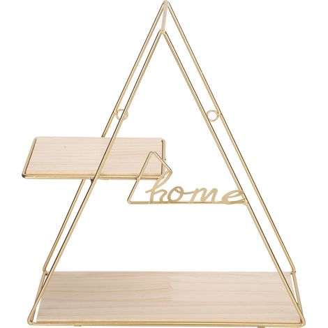 Étagère murale triangulaire en fer forgé, rangement décoratif pour salon et chambre (1/5)
