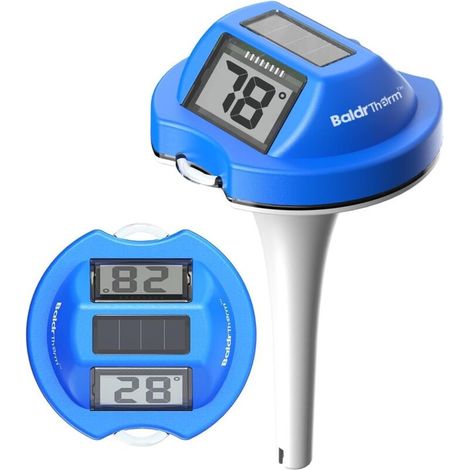 Digitales, schwimmendes Solar-Poolthermometer mit großem, hochpräzisem, beschlagfreiem Display und doppelseitigem Bildschirm für Schwimmbäder, Aquarien, Spas, heiße Quellen und Teiche. (1/5)