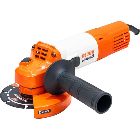 Meuleuse d'Angle RURIS RA850 850W - Disque 125 mm, 11000 tr/min, Systeme Power Off, Poignee Soft Grip, Protection Ajustable, 220V (1/5)