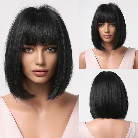 Perruque courte ombrée brun blond foncé avec racines foncées, coupe pixie, synthétique, résistante à la chaleur, pour femmes noires et blanches.