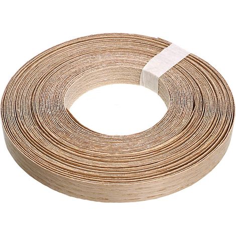 Veneer Wood, Veneer, Melamine Iron-On Edge Band, 19 mm × 15 m for Shelf, Cabinet, Door Frame (Red Oak) (1/5)