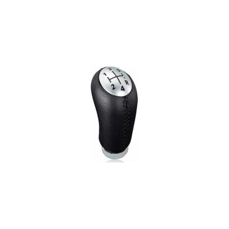 Pommeau de levier de vitesse en cuir noir pour Renault Clio III, Megane 2 et Laguna, avec adaptateur inclus. (1/2)