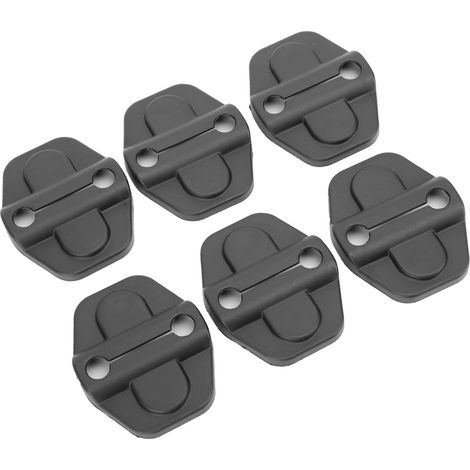 6 Pièces Décoratives de Serrure de Porte Auto Noir Adhésif Compatible Jeep Wrangler JL 2018-2019 (1/4)