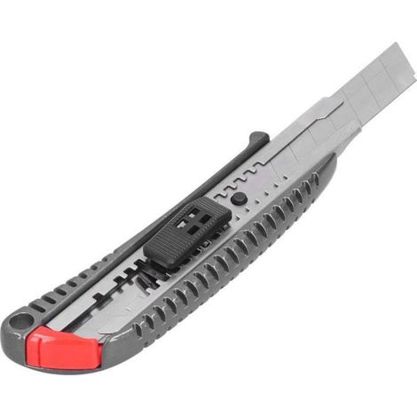 Cutter - Lame 18 mm - Rétractable - Sécurisé - Pour Métal Fin Papier Carton Plastique Bois Léger - 1 Pièce (1/5)