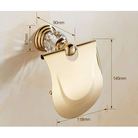 VURAHOME - Goldener Papierhandtuchhalter, Handtuchhalter im europäischen Stil, Handtuchhalter, Papierhandtuchhalter, antiker Papierhandtuchhalter (1/4)