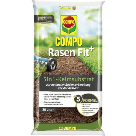 COMPO Rasen Fit+ 5in1 Keimsubstrat 20l für 10m²