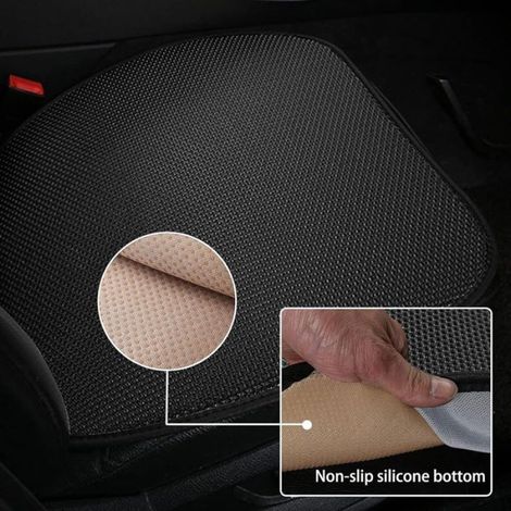 Coussin De Siege Voiture - 50 X 50 Cm - Antidérapant - Pour Voiture Camion Suv Et Bureau - Noir - 2 Pieces (1/5)