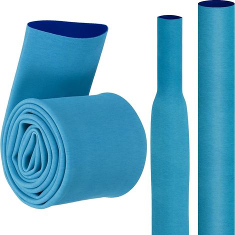 1 pc 1 m 35 mm diameter Heat Shrink Tubing for Fishing Rods, Frosted Blue (1/5)