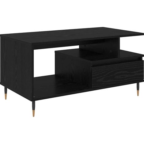 Maison Exclusive - Couchtisch Schwarz Eichen-Optik 90 x 49 x 45 c