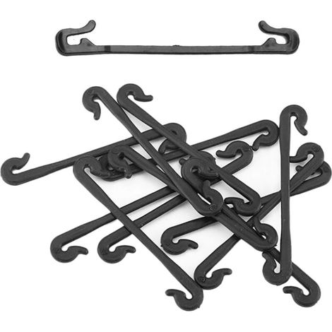 Pflanzenbinder [Markenlos] 6,5 cm Schwarz PP - Packung mit 100 robusten Clips