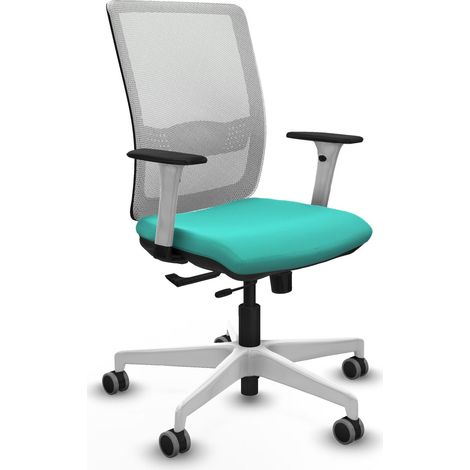 Sedia da ufficio piqueras y crespo Haches bianco similpelle turchese (1/2)