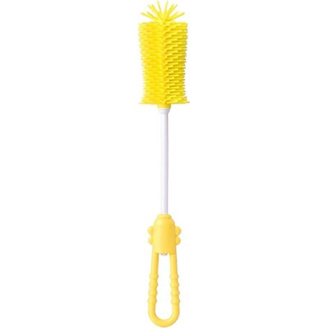 1pc Bouteille Brosse, Brosse en Silicone Mince, Service à Thé Théière Sucette Brosse De Nettoyage Brosse En Silicone (Jaune) (1/2)