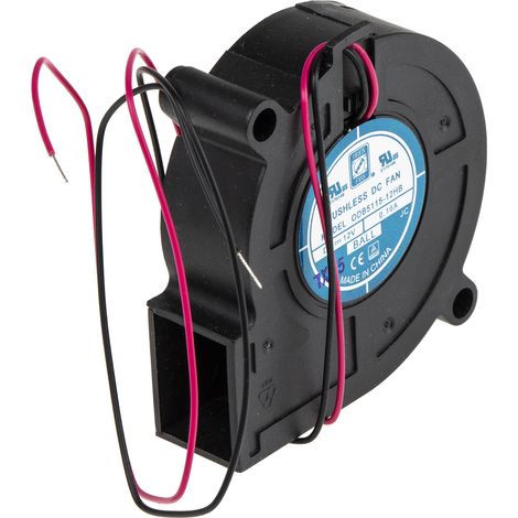 Rs Pro – Ventilateur centrifuge 4.2cfm – Débit d'air 4.2cfm – Tension 12V c.c. – Niveau sonore 38dB(A) – Vitesse 5500tr/min (1/2)