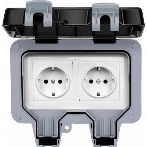 Enchufe de pared impermeable IP66, estándar alemán, 220-250V 16A, enchufe macho/hembra para PC con diseño