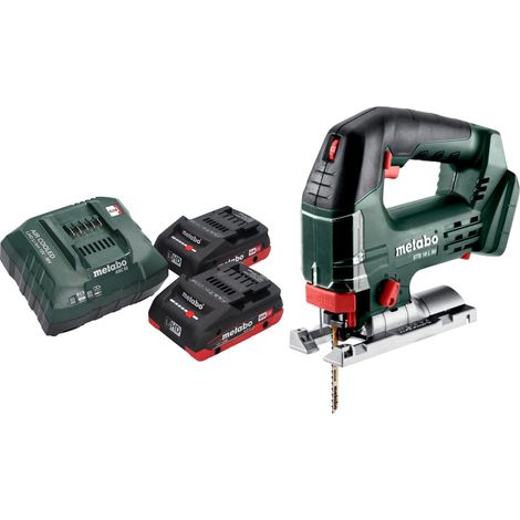 Metabo STB 18 L 90 Scie sauteuse sans fil 18 V 90 mm + 2x batterie LiHD 4,0 Ah + chargeur (1/5)
