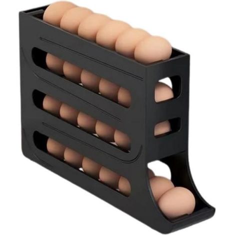 Porte-Œufs - Distributeur Automatique À 4 Niveaux - Capacité 30 Œufs - Design Compact (1/2)