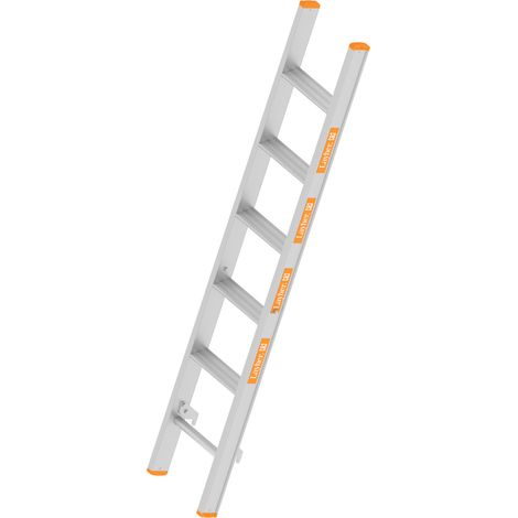 Layher TOPIC 1041 Allzweckleiter Oberleiter mit rutschhemmenden R12 6 Stufen (1/2)