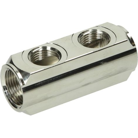 Nourrice laiton 2 entrées avec raccord en 3/4''