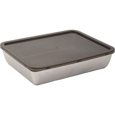Plat à Four Inox Améliorée Plat à Lasagne Rectangulaire Plat de Cuisson en Acier Inoxydable 25x20x5.5cm
(1/5)