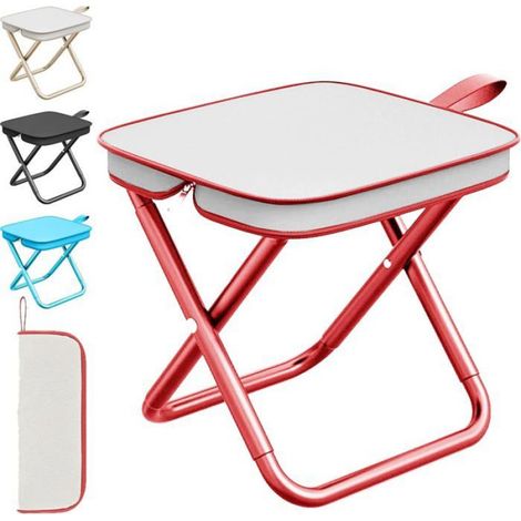 1 Tabouret pliant, portable 28 cm, léger, pour voyage, randonnée, jardin, pêche, barbecue, plage (1/4)