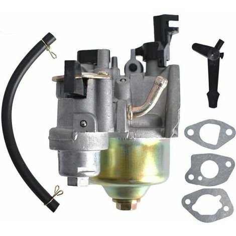 Carburador compatible con Honda GX160, GX168F y GX200 de 5.5 HP y 6.5 HP + Junta para la línea de combustible. Modelo: Plata. (1/5)