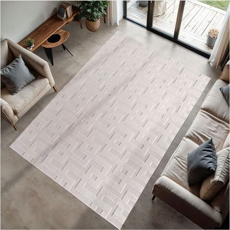 Tapis moderne effet 3D crème graphique Arielle Crème 280x370 (1/5)