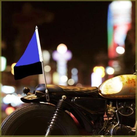 Cocosity Mât de drapeau de moto Mât de drapeau universel en acier inoxydable pour moto sport porte-bagages Galvanoplastie (1/4)