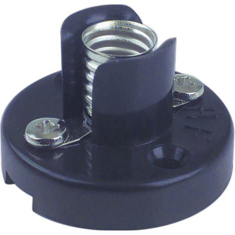 Lampenfassung mit Schraubanschluss E-10 Schwarz Elektro DH. Verschraubung 12.060 8430552021482