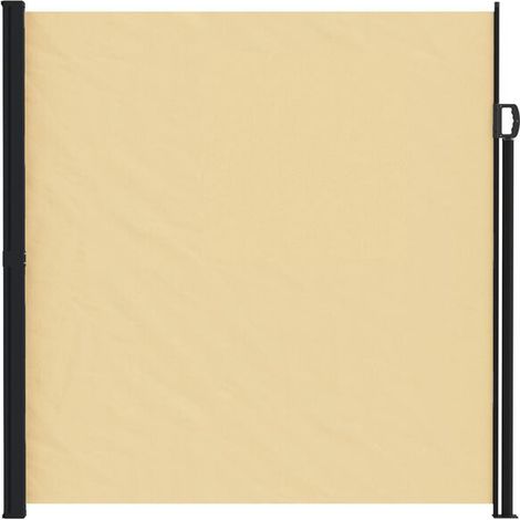 Store latéral rétractable, couleur sable, 300 x 200 cm, en polyester (1/5)