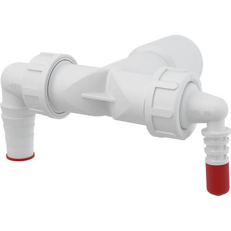 Alcadrain P156Z Doppelanschluss komplett DN40 / DN32  8 –23 mm Schlauchanschluss mit Rückschlagklappen (1/3)